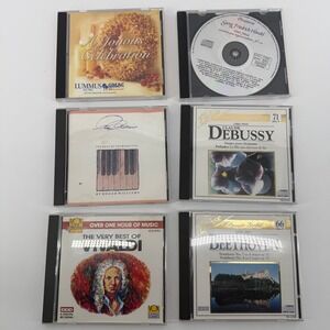 Classical Music CD Lot 6 Beethoven Vivaldi Handel Debussy Roger Williams Holiday